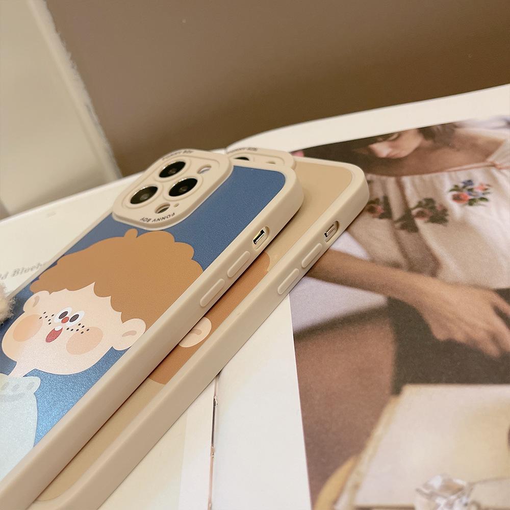 Cartoon Couple Iphone15 Apple 16 Mobile Phone Case 14pro Matte Soft 11 Suitable for Xs Max Cute