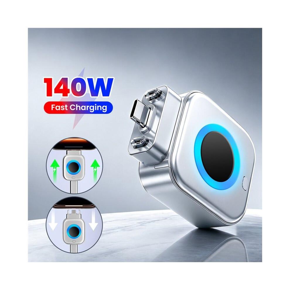 2 Piezas 140W Separador de Carga Completa Tipo Automático Adaptador de Cargador Rápido para Teléfonos Tipo-C y Dispositivos Electrónicos Tipo C