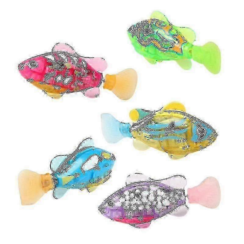 8 PCS Electronic Fish Activated Battery Powered Toy Childen Pet Holiday Gift Can Swims Hwy