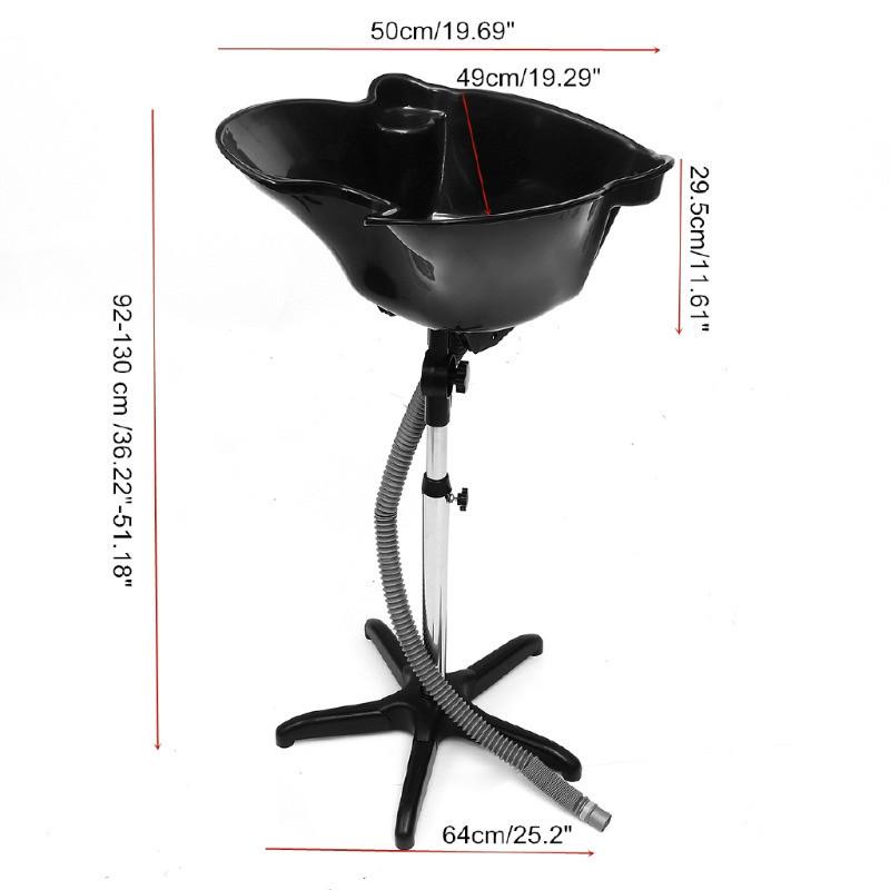 Heigh92-130 Cm Adjustable Hair Washing Salon Basin Shampoo Bowl Sink Drain Hose Stand Holder Home Bathroom Fixture for Sick Elder