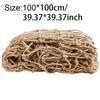 Vintage-Inspired Jute Hemp Rope Net, 10.76Ft² - Natural Plant Support For Climbing Plants & Beans, Outdoor Garden Decor