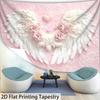 2D Aesthetic Romantic Angel Wing Tapestry Bedroom Background Decor