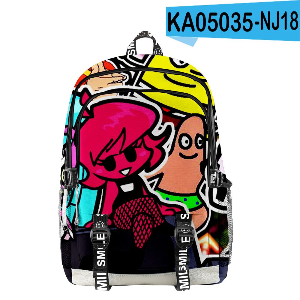 Cartoon Youthful School Bags Unisex Friday Night Funkin Travel Bags 3D Print Oxford Waterproof Notebook multifunction Backpacks