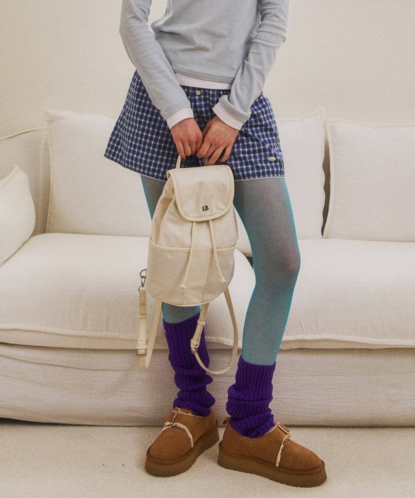 Leneeb Sling Backpack Nylon Cream