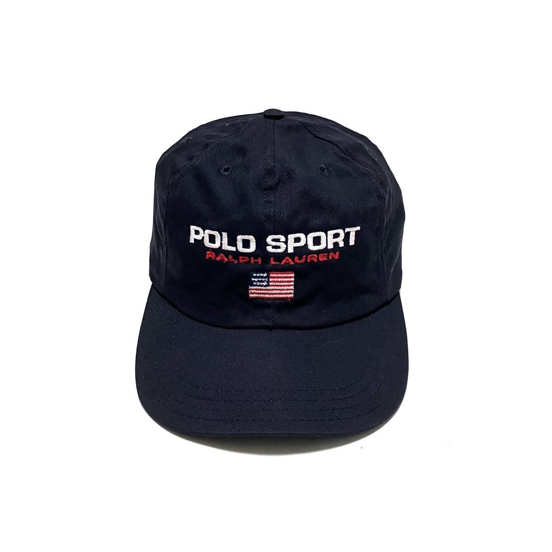 

[USED] Made in the USA Polo Sport Stars and Stripes Baseball Cap, Navy, Embroidered