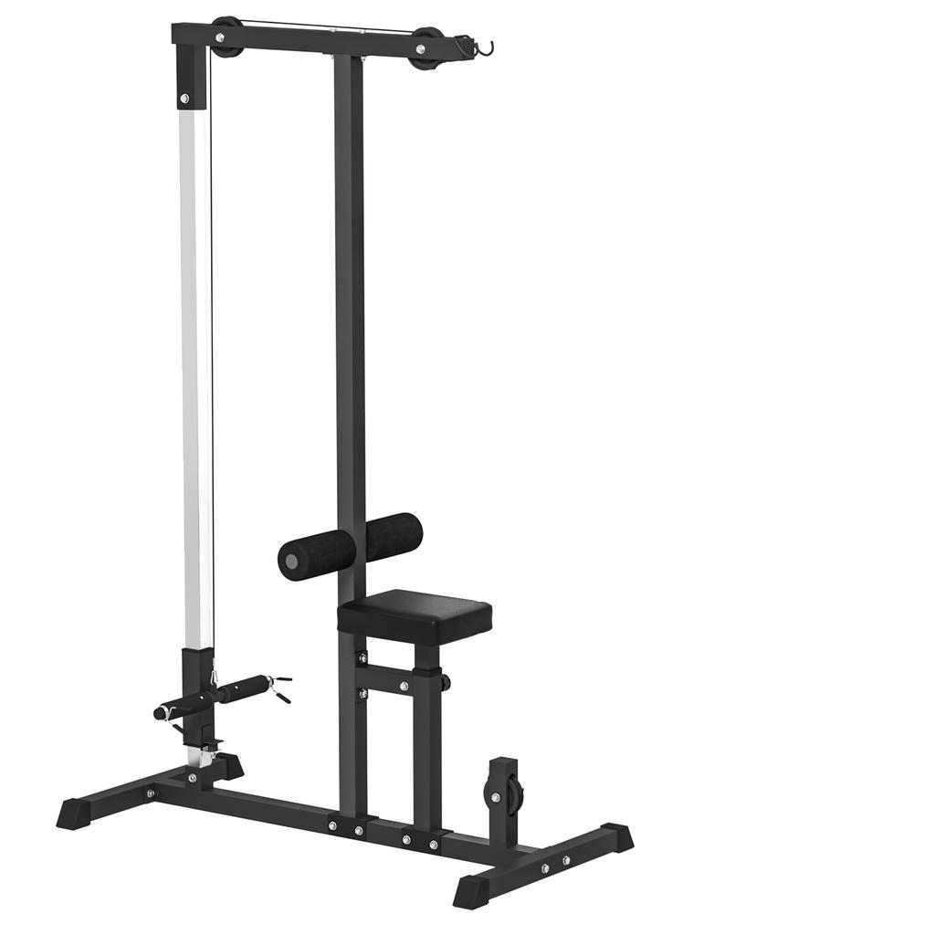 Exercise Pulley Machine Power Tower with Adjustable Seat Cable Positions