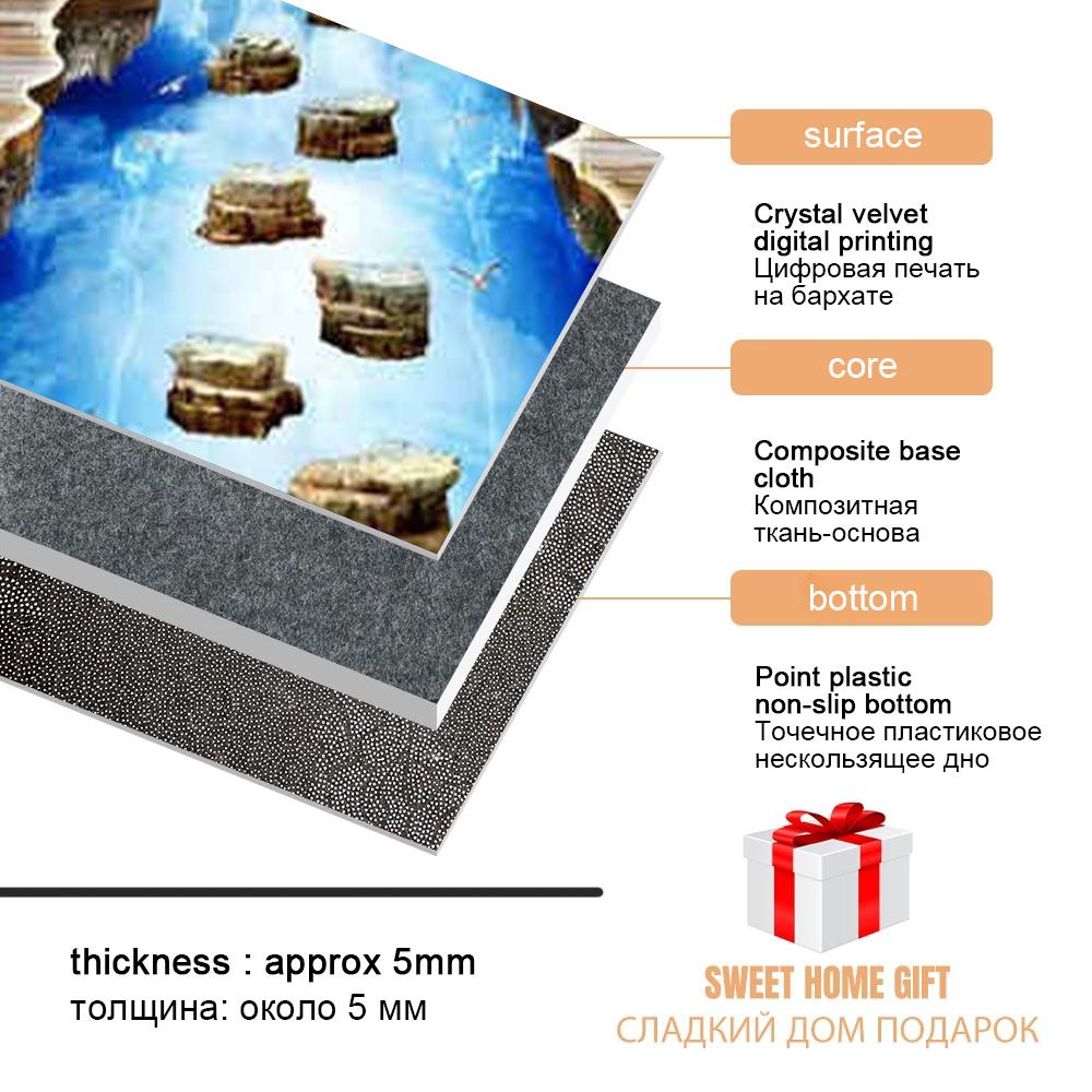 3D Himmelsbrücke Teppich Korridor Flur Teppich Pastoraler Rasen Wohnzimmer Bereichsteppich Schlafzimmer Bodenmatte Samt Küchenteppiche Spielmatte