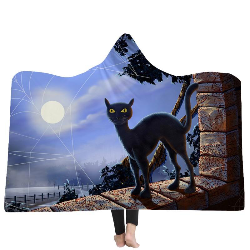 Hooded Blanket Adults Cozy Throw Super Soft Fleece Warm Winter Nap Home Decor