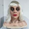 Halloween Green-Haired Clown Mask Latex hood Horror Dance Party Performance Props Clown mask