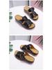 2022 Women's Retro Thick-Soled Sandals - European and American Style, Solid Color, Sizes 43-44