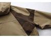FORN3 Unisex Retro Hooded Windbreaker: Spring/Autumn Color Block Patchwork Jacket N354