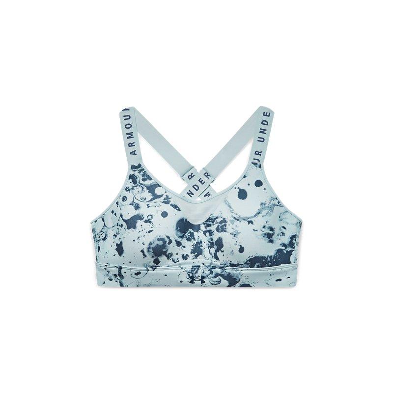 

Under Armour Infinity High-Intensity Athletic Running Printed Sports Bra Women Underwear Light-Blue 1369026-478 S