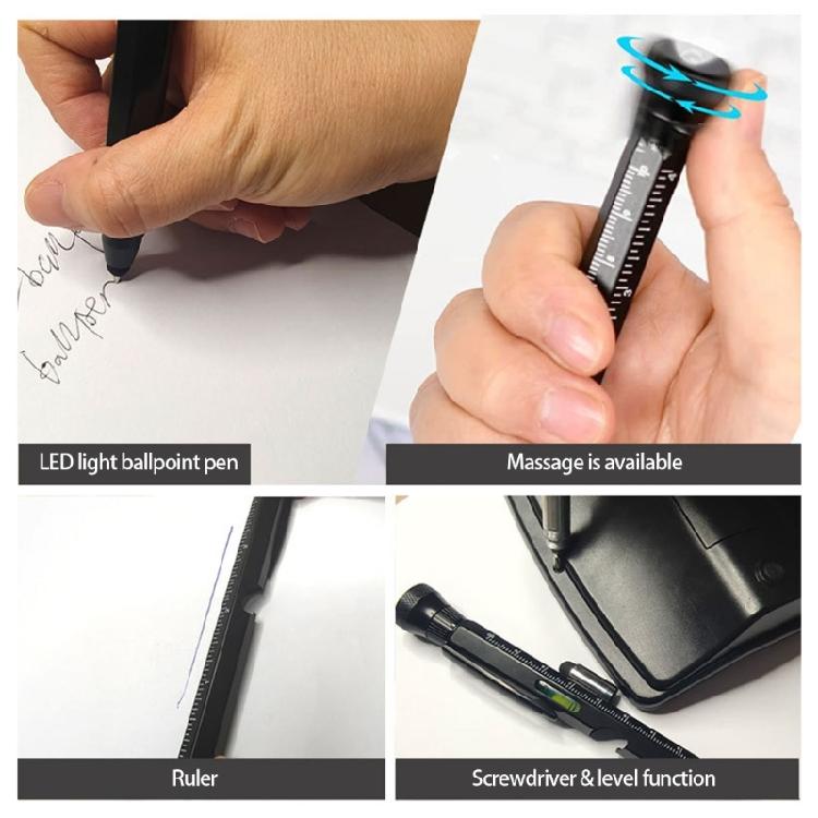 Multifunctional 7 In 1 Pen Multi Tool Pen Set For Men Husband Dad Him Grandpa Valentines Present Stocking Fillers