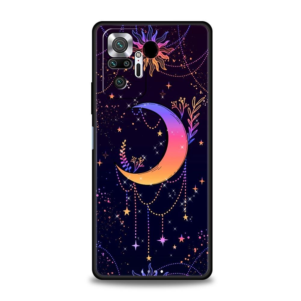Suns Moons Clouds Astrological Phone Case For Xiaomi Redmi Note 14 13 5G 10 11 12 Pro Plus 4G 14C 13C 12C 10C Black Cover