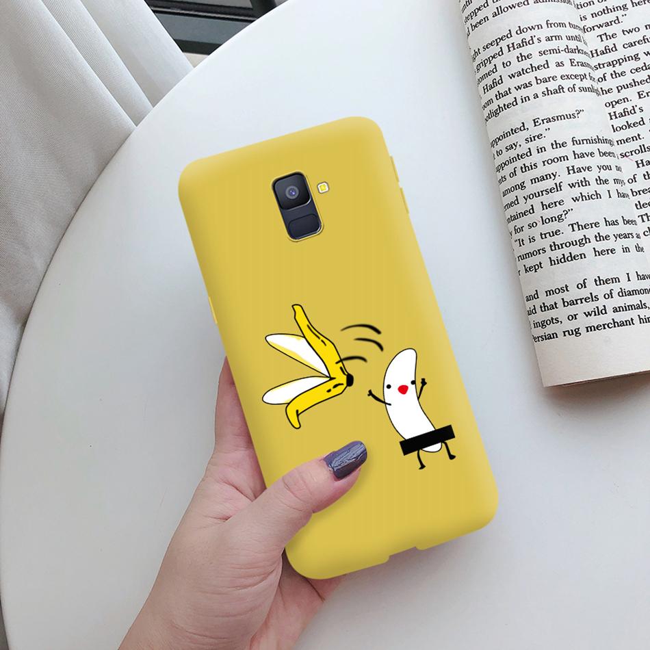 Love Heart Case For Samsung A6 2018 Cover A600F Silicon Tpu Phone Case For Samsung Galaxy A 6 A6 Plus 2018 A605F Case Cat Cactus