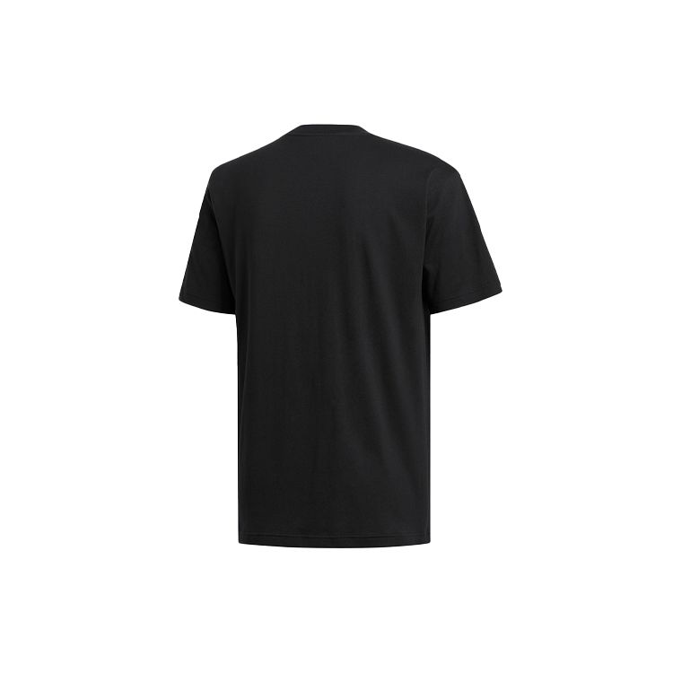 Adidas Originals Trefoil Grid Tref Tee Retro Print Sports Round Neck Short Sleeve T-Shirt Men Tops Black FM1559