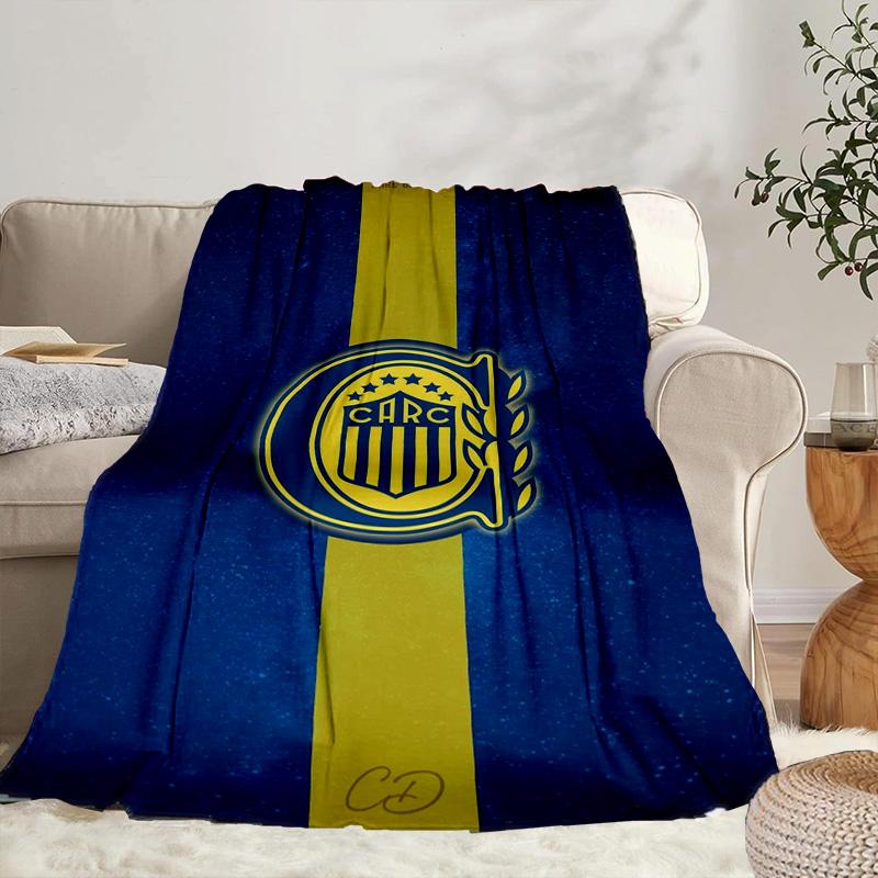 Rosario Central Crest Portable Blanket/Soft Blanket Bedding Blanket Suitable for Travel Camping Living Rooms Offices Sofas Fan Gifts