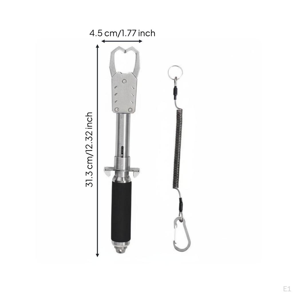 Fishes Lip Grip Heavy Duty Stainless Steel NonSlip Handle Fishing Tool for Anglers,