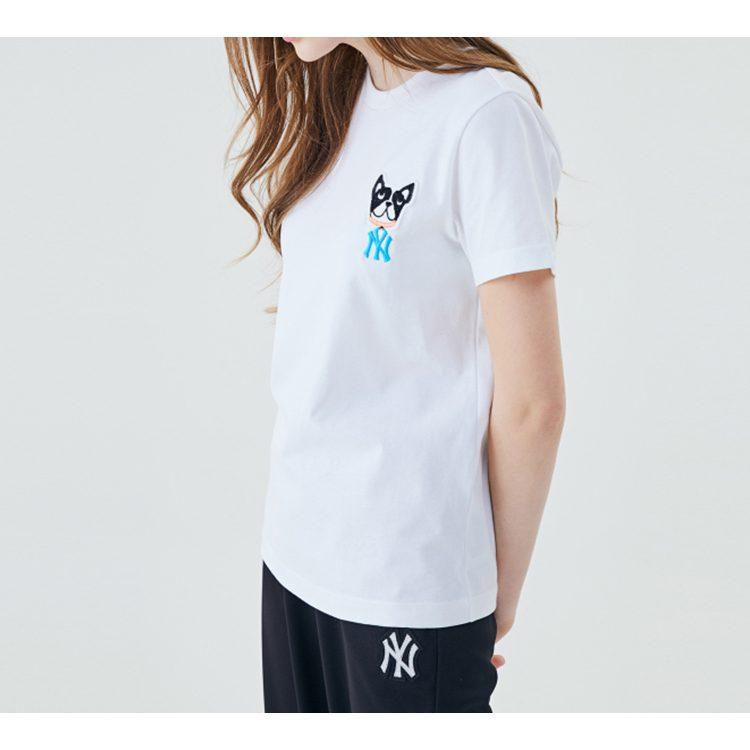 MLB Bark Time T Shirts Unisex White Crew Neck Moderate Straight Fit 31TSC1031-50W