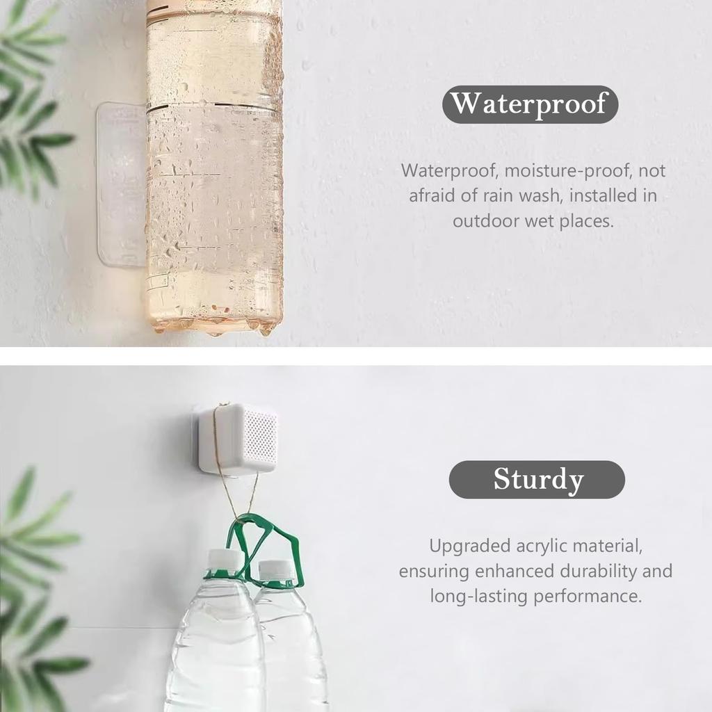 10Pcs Strong Double-Sided Adhesive Pads 2.4inch Waterproof Nano Gel Stickers for Wall Mount DIY Home Office Use