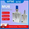 Airtac Compact Pneumatic Cylinder MU6-S-B Series (Sizes: 4, 6, 8, 10, 15, 20, 25, 30)
