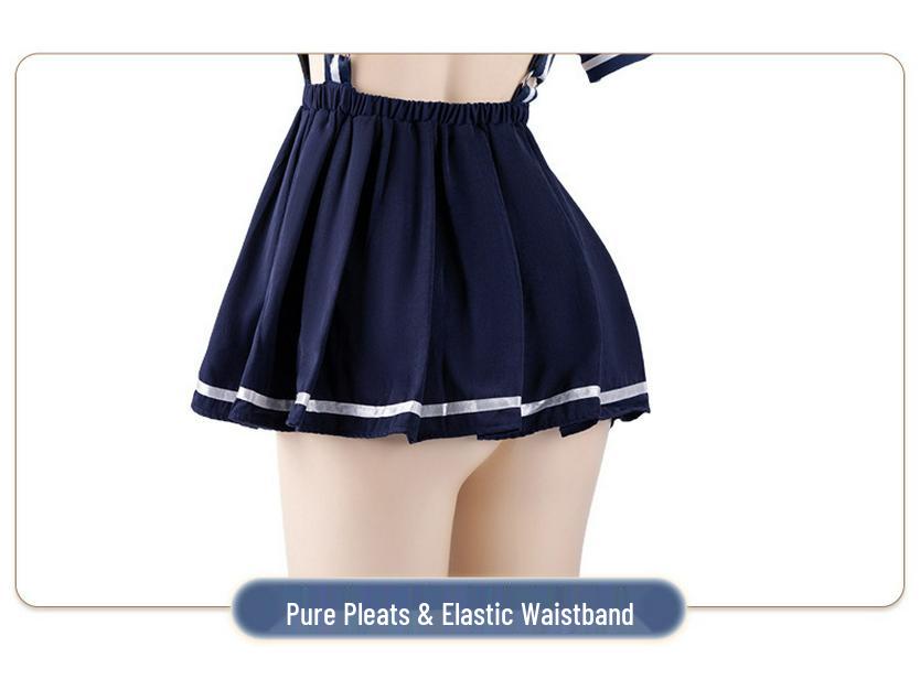 Manyan Sexy Lingerie: JK Pleated Suspender Skirt, Bunny Girl Police Uniform Suit 9349