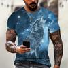2025 Wolf T Shirt For Mens Animal Print Short Sleeve Top 3D Casual Street Man's T-shirt Oversized Tee Shirt Men Vintage Clothing