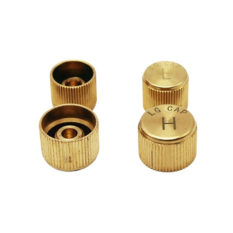Car Air Conditioner Refrigerant Dust Cover Valve Core Caps High Low Side Port Cap Auto High Low Pressure Caps Accessories