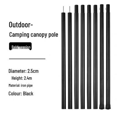 Heavy-Duty Outdoor Tent Support Iron Canopy Poles for Camping