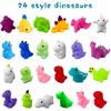 JOICEE 24pcs Dinosaur Squishy Toy Prefilled Easter Eggs, Kawaii Mochi Squishies Stress Relief Toys Filled Plastic Easter Eggs for Easter Basket