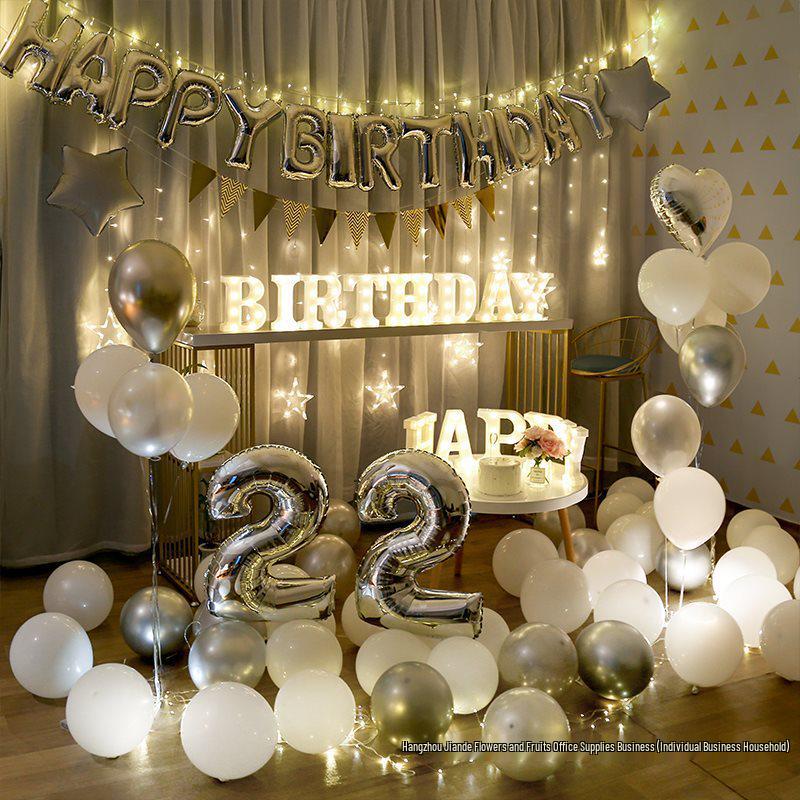 18th Birthday Party Decorations: Balloons & Background Wall Props for Boys & Girls