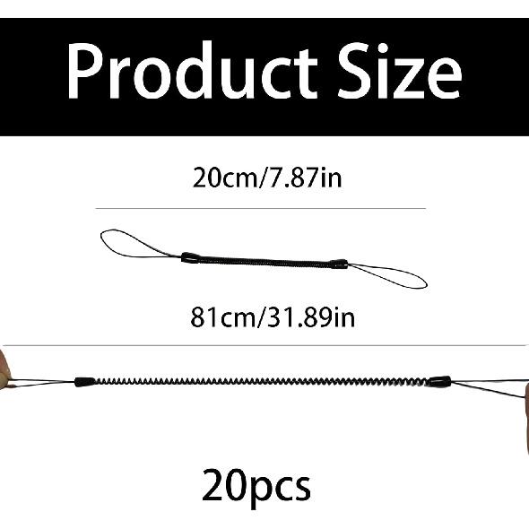 20 PCS Elastic Lanyard Tether for Stylus, Retractable Pen Leash with Plastic String, Anti-Lose Pen Lanyard String for Touchscreen Drawing Pens