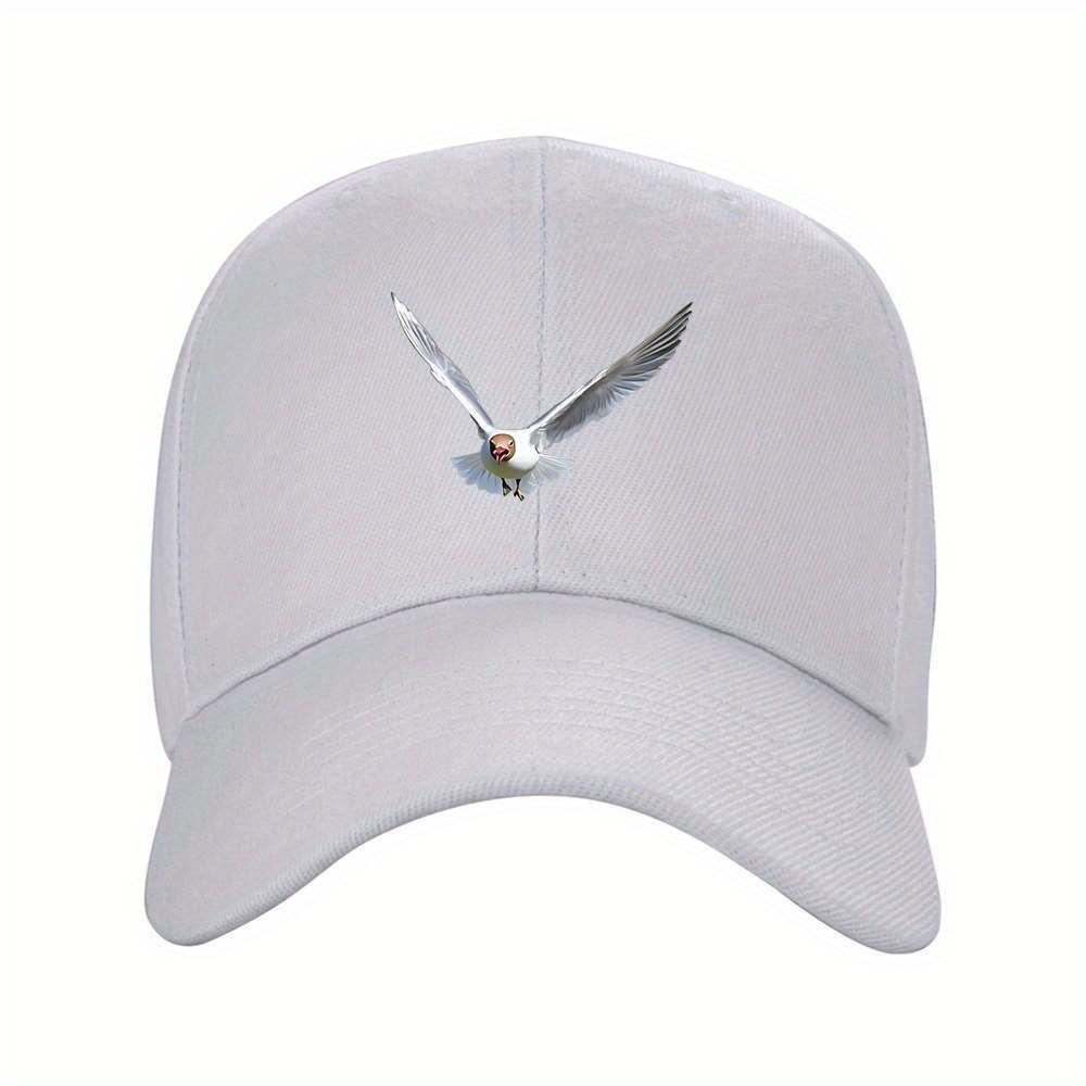 Flying Bird Seagull Print Baseball Cap Adult Unisex Adjustable Outdoor Sports Hat
