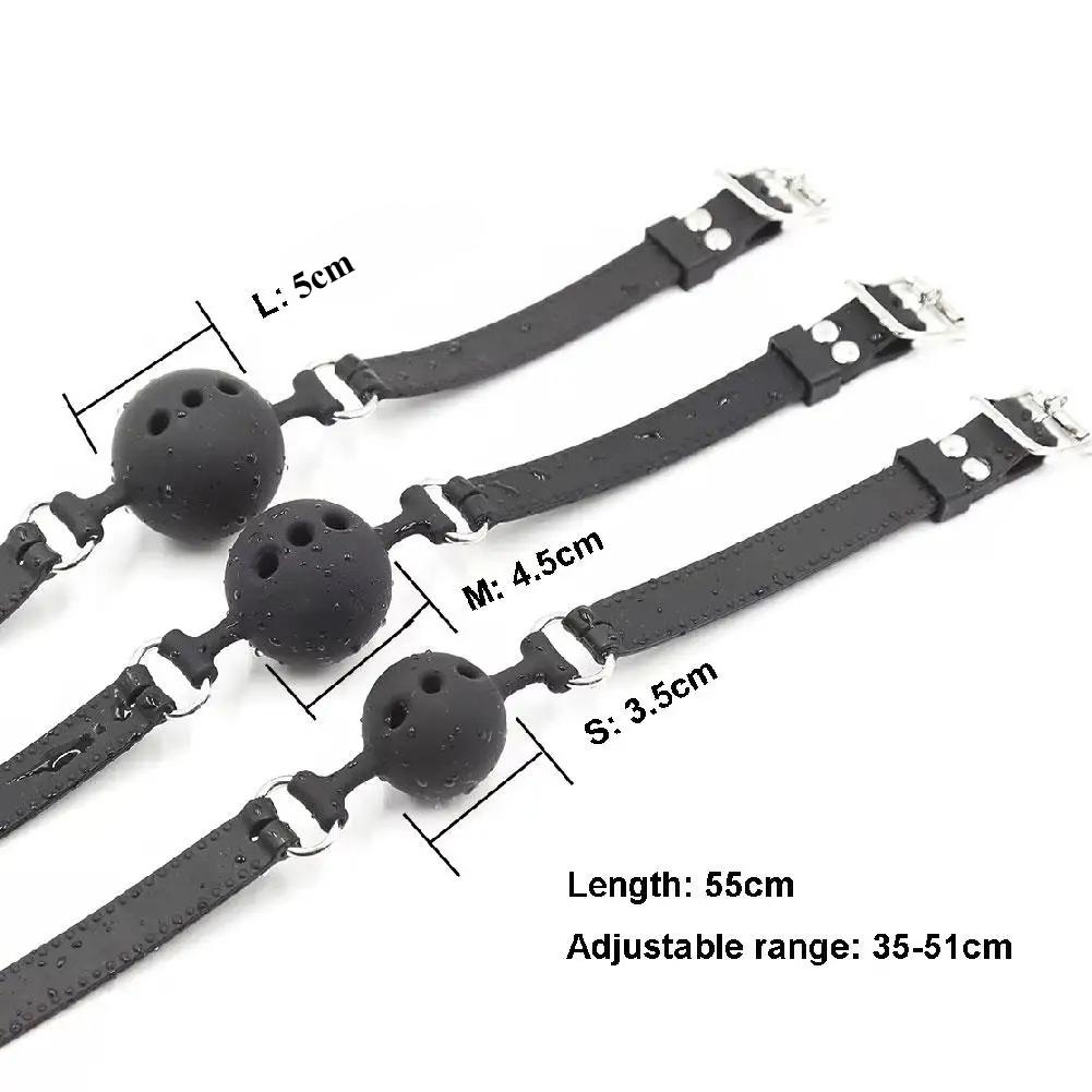 Soft Safety Silicone Slave Ball Gag Erotic Sex Toy Open Mouth Gag Ball Bdsm Bondage for Woman Couples Adult Sex Games
