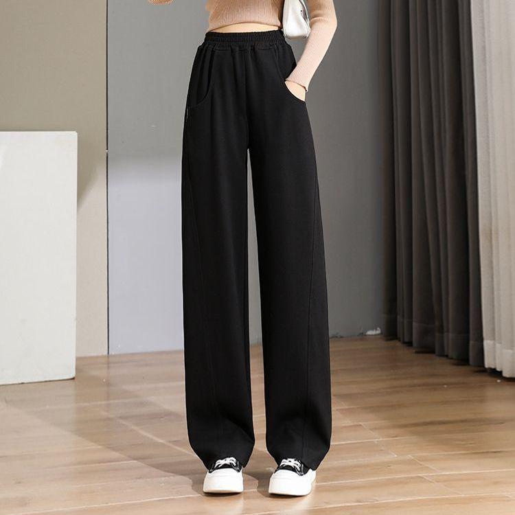 Women's 2025 Yellow Slimming Sweatpants - New Fashionable Casual Straight-Leg Wide-Leg Pants for Dance & Sports.