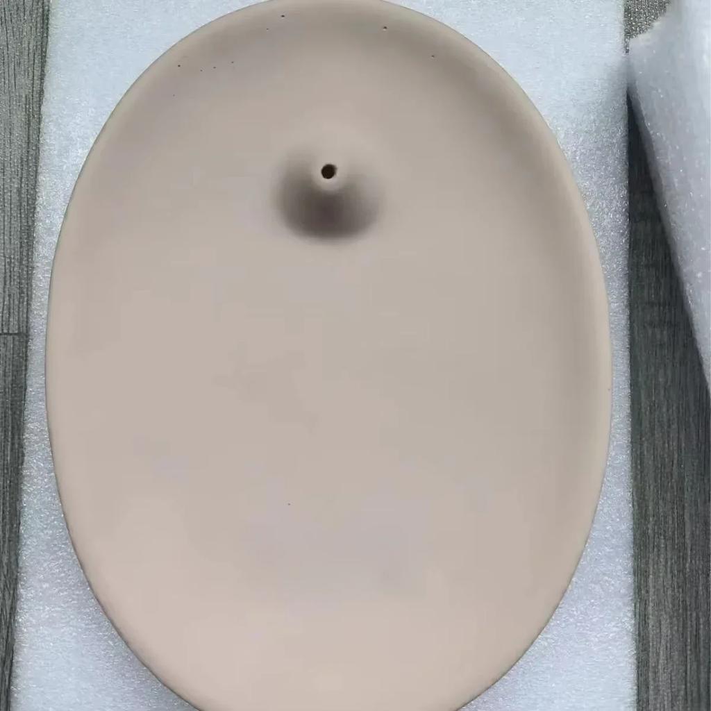 Oval Concrete Incense Stick Holder Incense Burner Stick Holder Line Plate Sandalwood Coil Base Yoga Studios Home Decoration Gift
