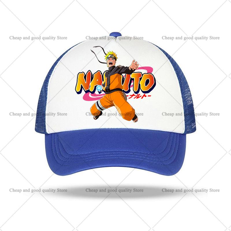 Narutoed Peaked Cap for Boy Anime Sasuke Print Hat Fashion Kid Adult Caps Breathable Summer Hat Fashion Cartoon Costume Matching
