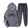 Europäische und amerikanische Herrenmode Frühling und Herbst Kapuzenpullover einfarbig Pullover-Anzug Herren Sport- und Freizeitanzug Herren-Kapuzenpullover