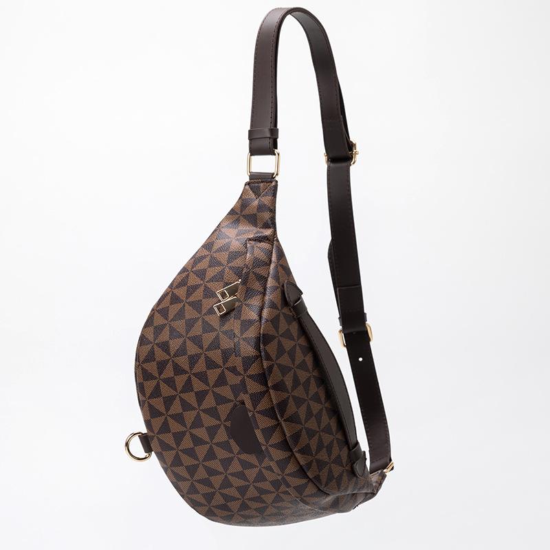 Simple Waist Bag for Men and Women  New Korean Style for Spring and Summer Large Capacity Printed Crossbody Chest Bag