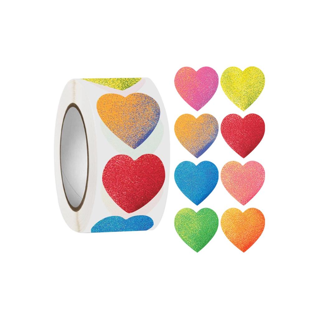 500pcs Heart Stickers , Cute Heart Stickers For Scrapbooking, Party Deco, Journal Planner