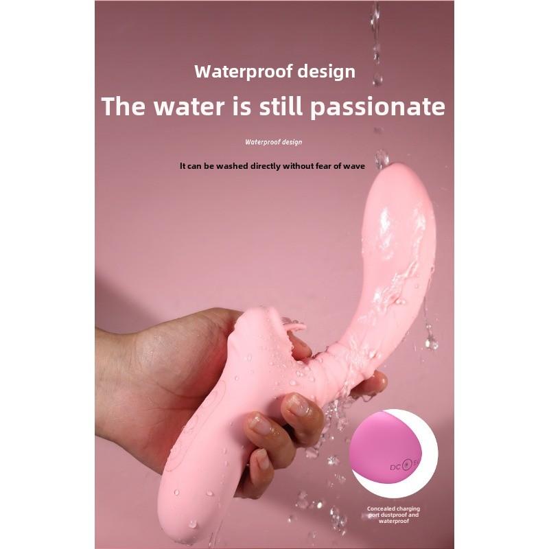 Rhythmic Tongue Licking Slapping Vibrator Female Rechargeable Masturbator Vibrator Adult Erotic Sex Products