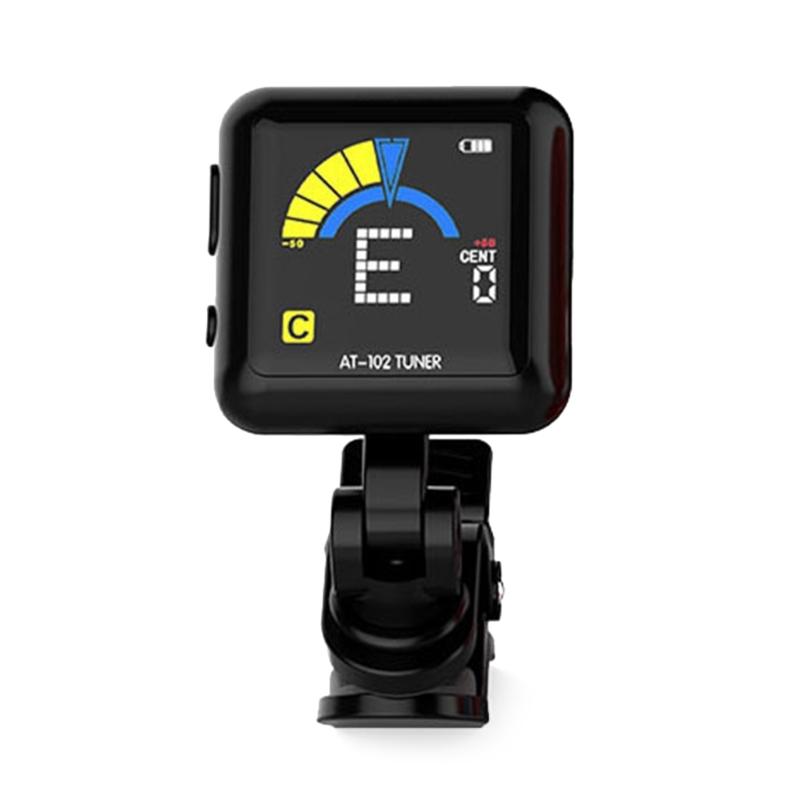 Rechargeable Clip On Guitar Tuner 360 Degree Rotating Digital Electronic Tuner for Guitar Bass Violin Ukulele Tuner