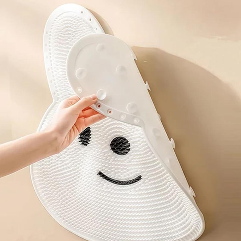 1Pc Silicone Foot Massage Mat Anti Slip Shower Mat Feet Rub Exfoliating Scrub Pad Bathroom Floor Cleaning Bath Mat