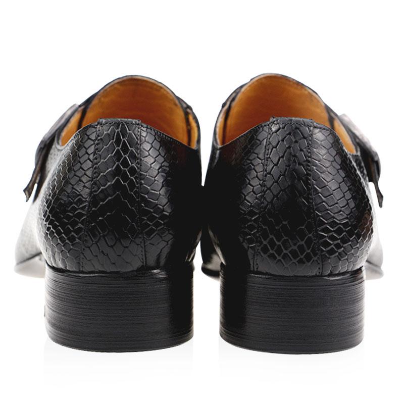 Mode Luxus Business Herrenschuhe Schlangenmuster Echtes Rindsleder Hochzeitsparty Formell Büro Hochwertiges Schuhwerk Schnelle Lieferung