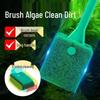 Long Handle Magnetic Double-Sided Fish Tank Cleaning Brush with Sponge Scraper for Aquatic Plant Tanks