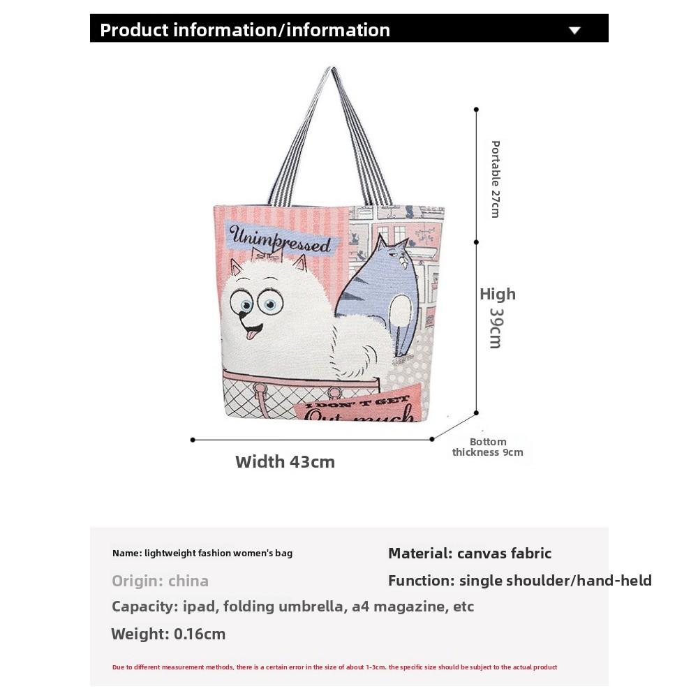 Eigenschaften Mode Damen Tasche Ethnischer Stil Canvas Tasche Schultertasche Große Kapazität Einfach Vielseitig Pendler