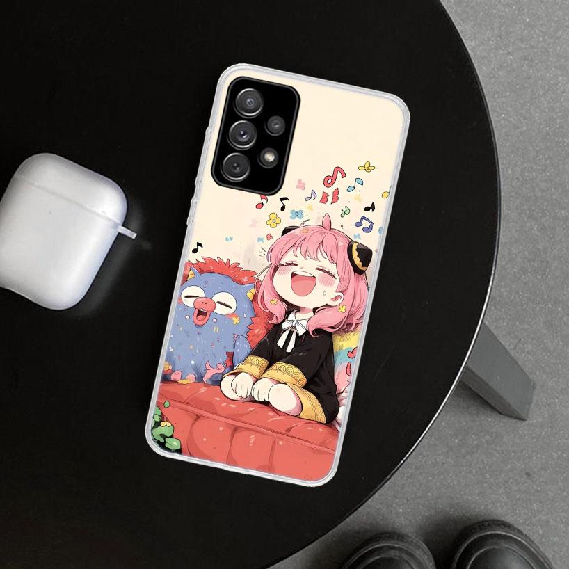 Carcasă Telefon S-Spy Family Anya pentru Samsung Galaxy A12 A22 A32 A52 A72 A02S A51 A50S A31 A20S A10S Note 20 Ultra 10 Plus Gala
