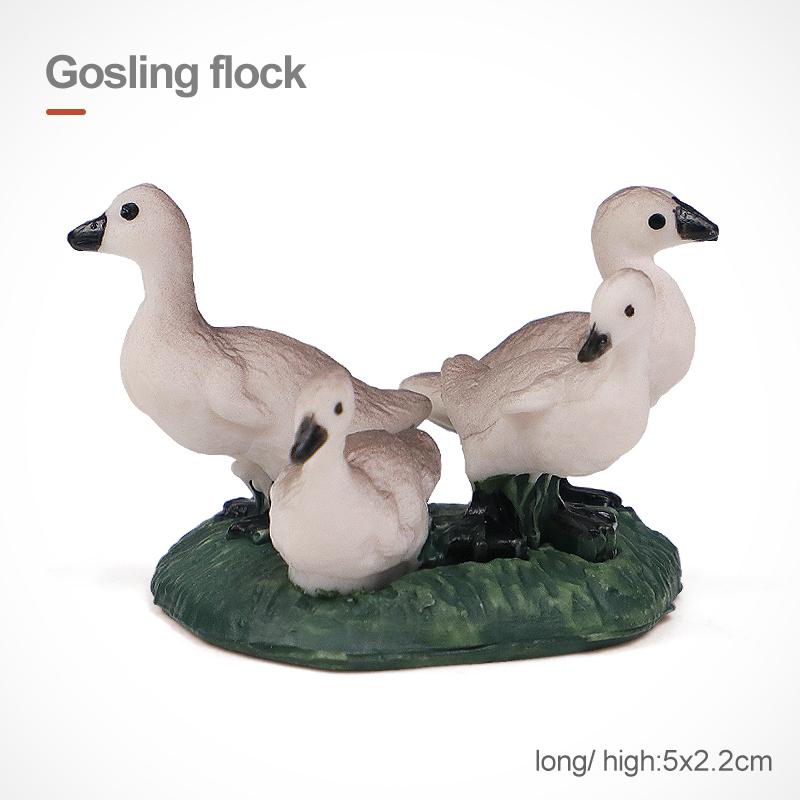 Simulation Farm Animals Poultry Cow Pig Dog Chicken Duck Goose Cub Figurines Model Action Figures Educational Toy For Kids