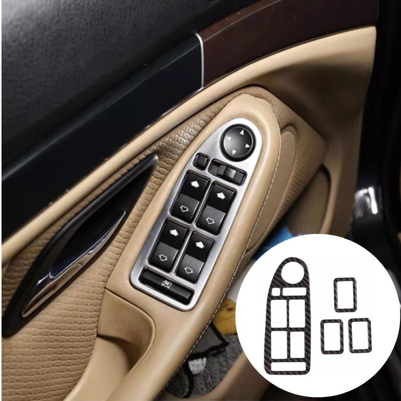 

ABS двери автомобиля подлокотник панель окна стекло подъемная кнопка рамка отделка наклейки для BMW 5 серии E39 1996-2003 авто интерьер