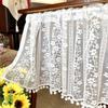1 stk Korte gardiner Vindu Vinskap Dør Polyester Fransk stil Blonder Kjøkken Liten kappe Jacquard Halv tyll Rynkekantgardin